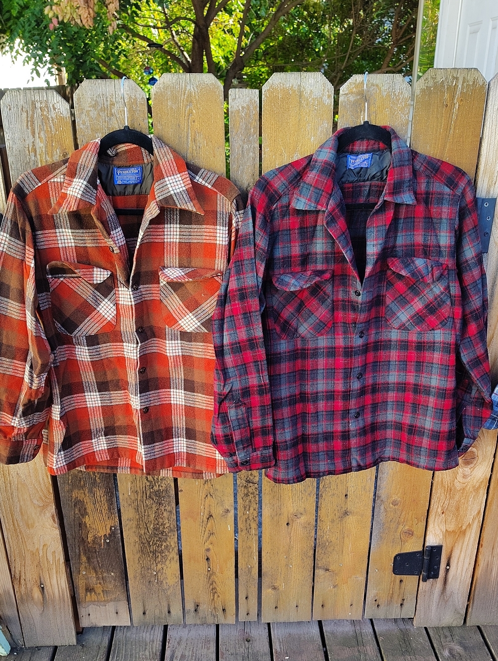 (5) Pendleton Men's Plaid/Flannel Wool Button-Down Shirts